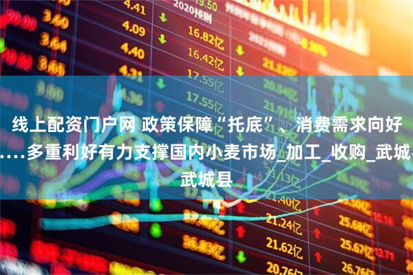 线上配资门户网 政策保障“托底”、消费需求向好……多重利好有力支撑国内小麦市场_加工_收购_武城县